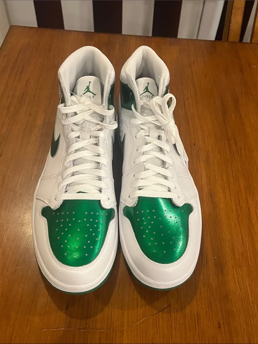 Nike Air Jordan 1 Golf Shoes Sneakers new white green DQ0660 130 Mens Size 10.5